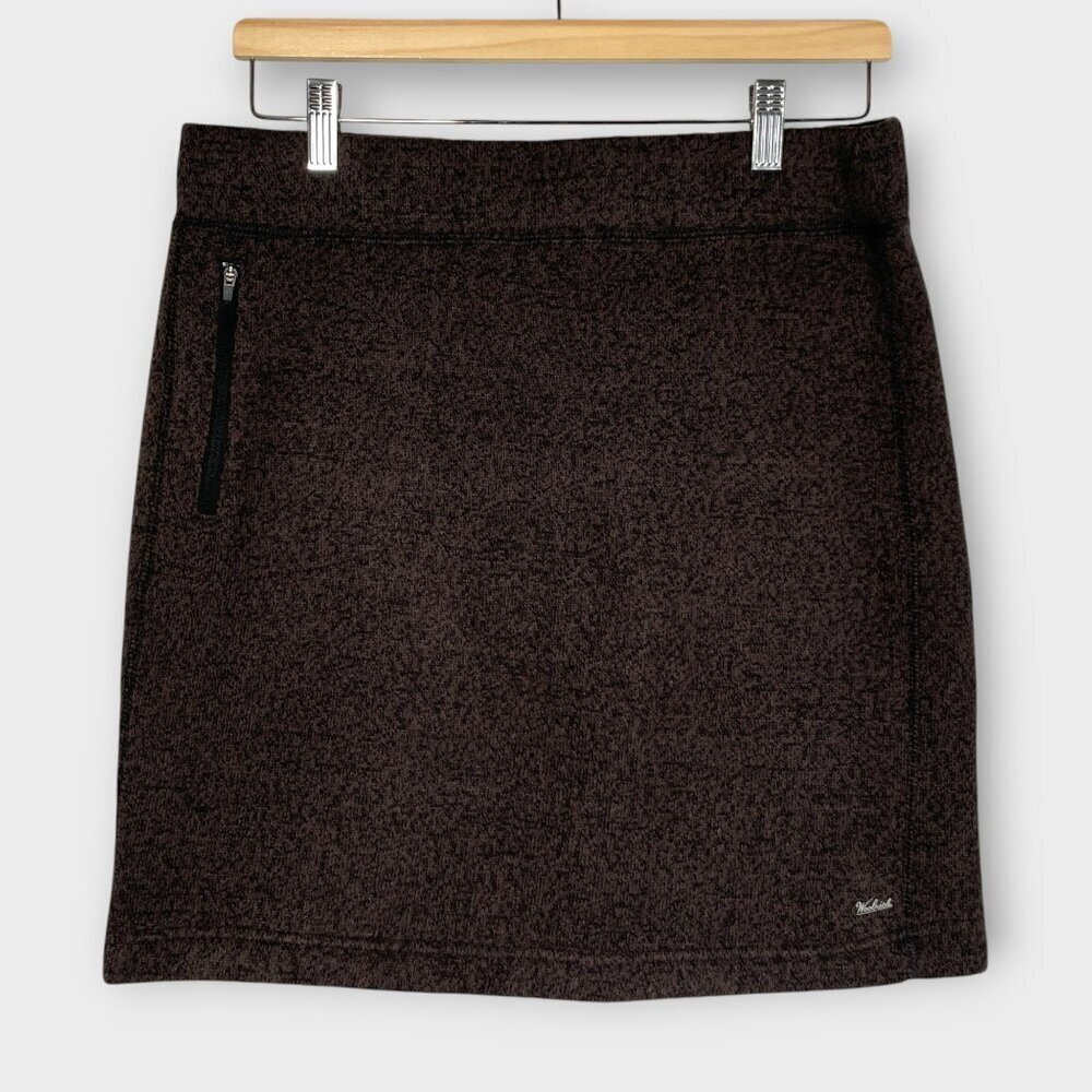 Woolrich Skirt MEDIUM Brown Fleece Winter Hiking Outdoor Cabincore